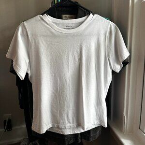 Abercrombie Women's Essential Polished Body-Skimming Tee White XS